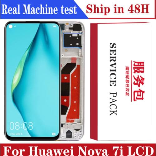 Original 6.4'' Display Replacement with frame for Huawei Nova 7i LCD Touch Screen Digitizer Assembly for Nova 7i LCD Screen