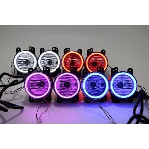 Osmrk Angel eye + LED daytime running light DRL + Fog Lamp for Jeep wrangler,Dodge Journey