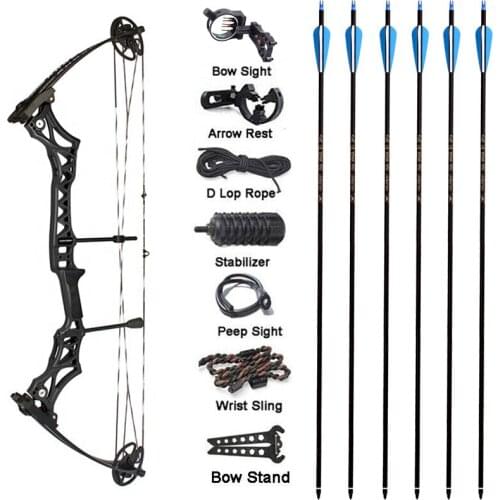 Suitable For Left/Right Hand Outdoor Archery Hunting Shooting 30-55 Lb 300 Ft/S Compound Bow Force Ratio 80