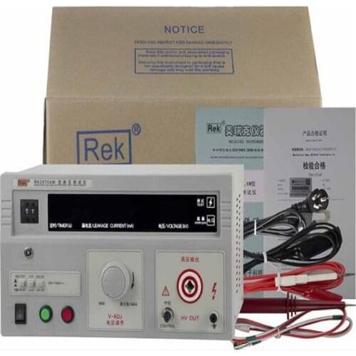 REK RK2670A=RK2670AM High voltage tester Withstanding Voltage Tester AC Voltage 5KV Tester Meter (220V AC) Fast shipping