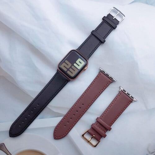 Fashion leather loop For Apple Watch Band for iWatch Strap 42MM 38MM 40mm 44mm series 1 2 3 4 5 6 se