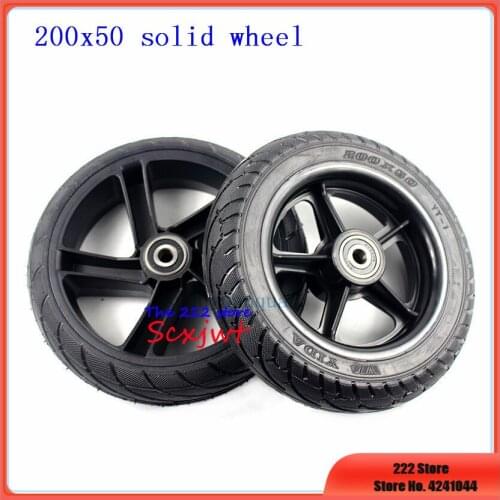 Electric Scooter Tyre With Wheel Hub 8" Scooter 200x50 tire Non-Inflation Electric Vehicle Wheel explosion-proof wheels