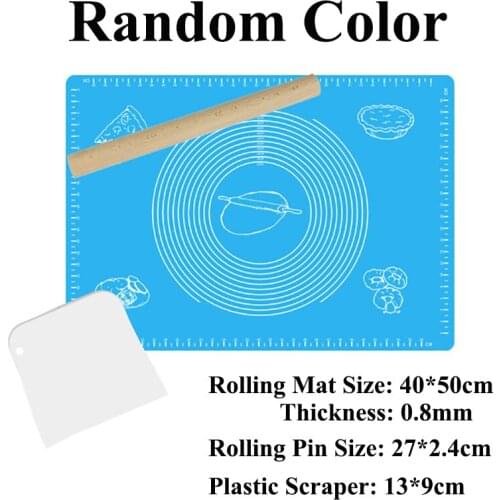 Silicone Blue Kneading Dough Mat Baking Mat Non-Stick Pan Dough High Temperature Safety Silicone Sitchen Utensils