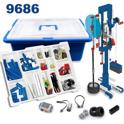 Compatible 9686 DIY 9656. Building Block parts.Motor Battery Box Aid Set For Technology MOC 9686. Compatible Legoin set