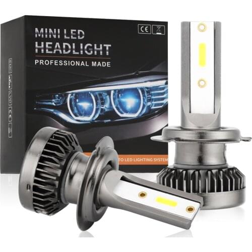 2pcs 110W H7 LED Mini Headlight Bulbs 12V Car Headlight Bulbs COB Chip Car Driving Lamps DRL 6000K White Auto Headlamp accessory