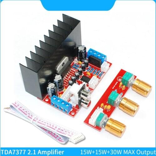 TDA7377 Amplifier Board 2.1 Channels Audio Power Amplifiers Bass Treble Volume controller DIY 3 Channel Amplifier System
