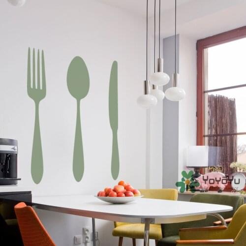 Fork Pattern Wall Decals Art Special Decor Wall Stickers Kichen Room Dining Decoration Modern Wall Sticker Vinyl Adesivo T-34