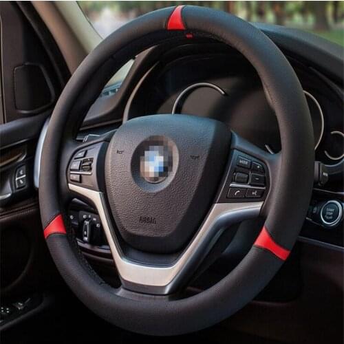 High Quality Fashion Laser drilling Micro Fiber Leather comfortable soft universal car steering wheel cover