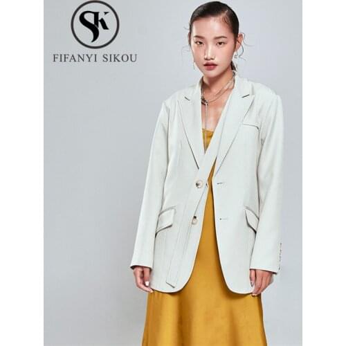 High quality Casual Blazer Women 2020 Autumn Formal Blazers Lady Office Work Suit Jacket Coat Women Fashion Blazer Jacket Female