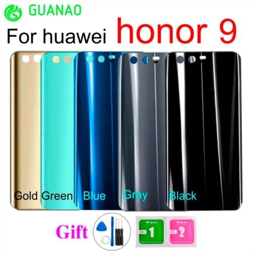 For Huawei Honor 9 Back Glass Battery Cover Rear Door Housing Case Panel For Huawei Honor 9 back Battery Cover Replacement