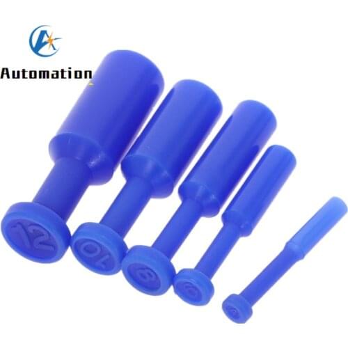 10X Blue Nylon Pneumatic Blanking Plug Hose Tube Push Fit Connector Air Line 4/6/8/10/12MM