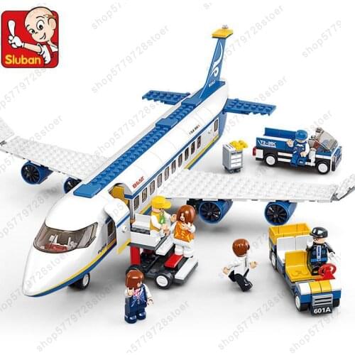 463Pcs Minifigure City Airport Airbus Aircraft Airplane Plane Brinquedos Avion Model Building Block Brick Educational Toy Gift