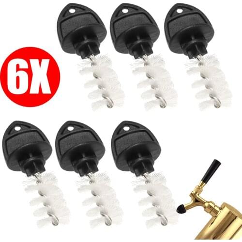 6pcs Beer Faucet Brush Caps Taproom Bars Plug Draft Tap Clean Sanitary Tap Tool Accessories Beer Faucet Brushes