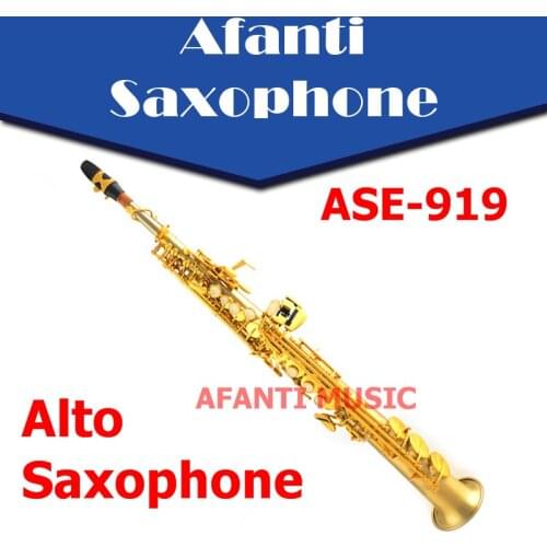 Afanti Music Bb tone / Nickel Alloy Cooper / Glod finish Soprano Saxophone (ASE-919)