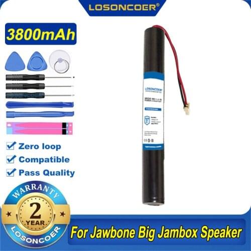 100% Original LOSONCOER 3800mAh Battery For Jawbone Big Jambox Speaker Batteries