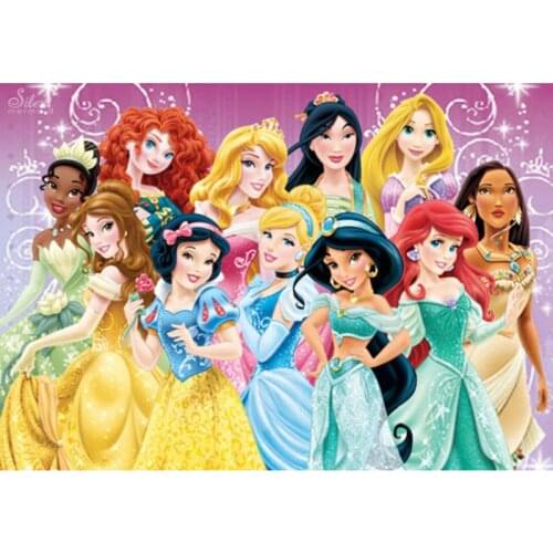 Disney 5D Diy Diamond Painting Cartoon Princess Diamond Embroidered Full Round Diamond Mosaic Home Decoration