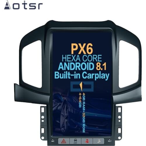 Aotsr Tesla 13.8“ Vertical screen Android 8.1 Car DVD Multimedia player GPS Navigation For Chevrolet Captiva 2012-2018 carplay