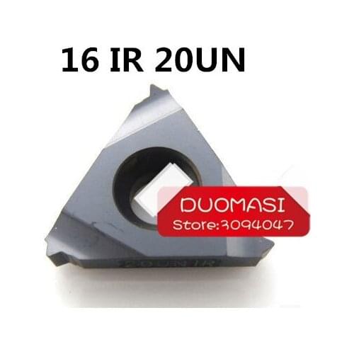 Free Shipping 16 IR 20 UN Indexable Carbide Threading Inserts for Threaded Lathe Tool Holder