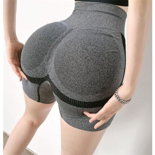 High Waist Seamless Leggings Gym Shorts Fitness Yoga Short High Waist Scrunch Sports Shorts Solid Color Spandex Short Pants