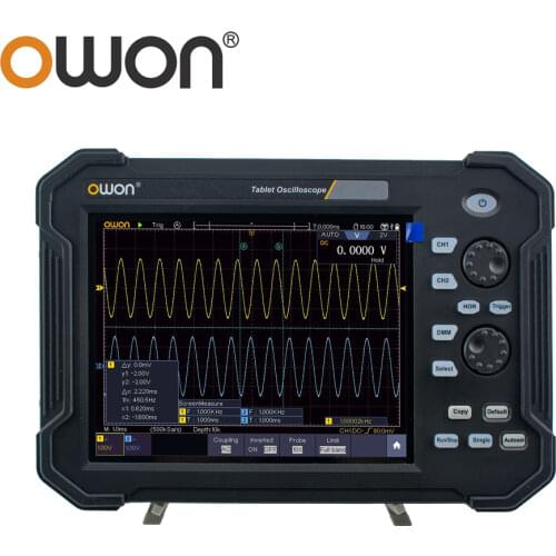 OWON TAO3072 TAO3102 2CH Tablet Digital Oscilloscope 8 Bits 100MHz 1GS/s 40M Record Bus Decoding CAN SPI Multimeter Oscilloscop