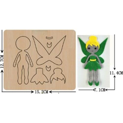 Angel Flower Fairy Cutting Wood Dies DIY New Keychain Pendant Leather Bag Suitable For Common Die Cutting Machines on the Market