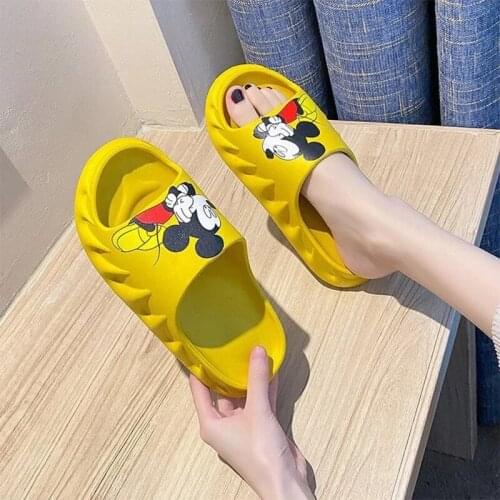 Disney children shoes Mickey Mouse Minnie girl new Korean version ins outer wear home thick-soled comfortable sandals for kids