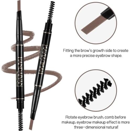 5 Color Double Headed Eyebrow Pencil Precise Brow Definer Long Lasting Waterproof eye brow tattoo pen