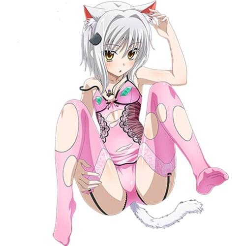 Personality Sexy Car Stickers High School Cartoon Anime Girl Beauty Toujou Koneko KK Vinyl Decal Waterproof Window Car Styling
