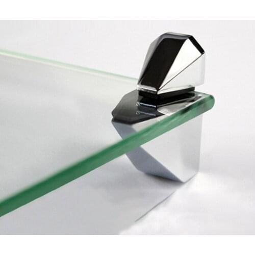Furniture hardware double-sided clip aluminum alloy desktop screen glass clip baffle fixing clip Glass holder