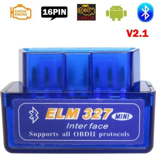 Mini ELM327 Bluetooth OBD2 V2.1 ELM 327 Obd 2 Car Diagnostic Interface Tool ELM-327 OBDII Code Reader Scanner For Android/PC