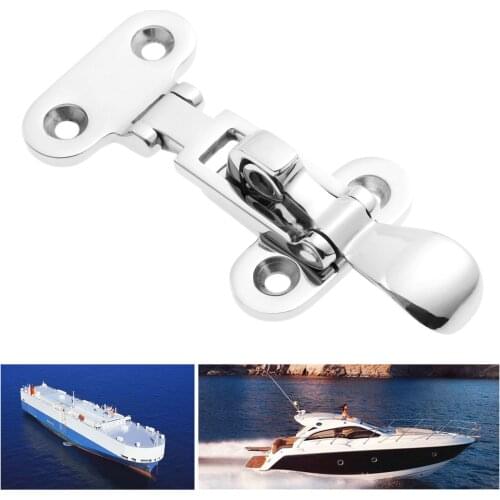 Marine Boats 316 Stainless Steel Locker Anti-Rattle Latch Fastener Clamp Safety Hasp Catch Lockable Fishing Tackle Carp 105*50mm