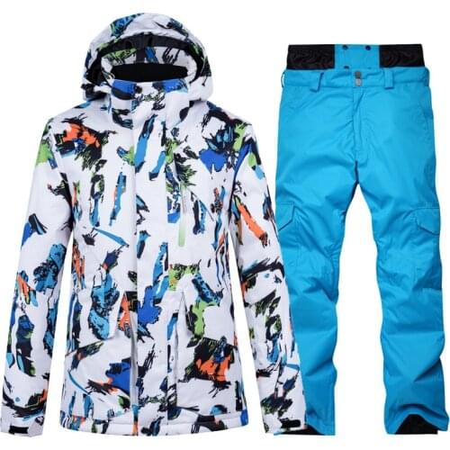2020 New Winter Warm Windproof Snowboard Jacket Men Waterproof Outdoor Sports Snow Jackets and Pants Skiing Clothes Ski Suit