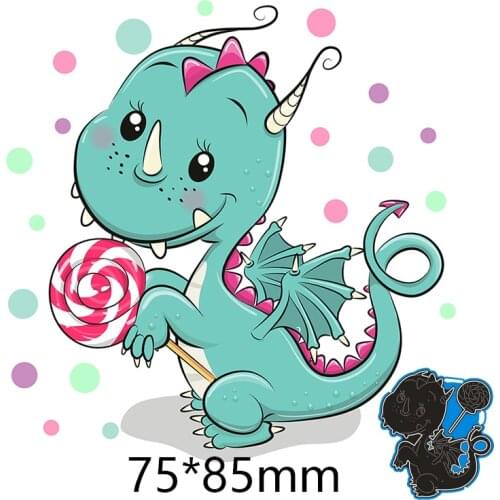 85*75mm Cute dinosaur baby new Metal Cutting Dies for card DIY Scrapbooking stencil Paper Craft Album template Dies