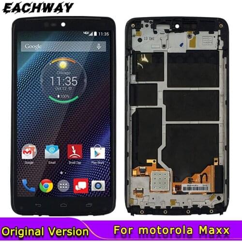 New LCD For Motorola Moto Droid Turbo LCD XT1254 Display Touch Screen Digitizer Assembly Replace For Moto Maxx LCD XT1225