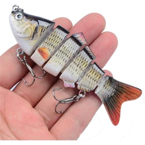 Diving Depth1.5-3M Multi-Section Swiming Hard Fishing Bait19g/10cm Artificial 6 Segments Sinking Wobbler Plastic Fishing Lure