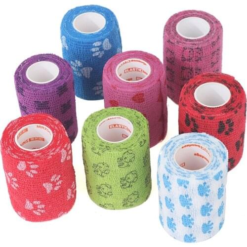 Self-adhesive Elastic Bandage for Pet Dog Cat Bandage Leg Cover Protector Strap