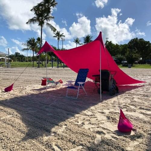 Family Beach Sunshade Lightweight Sun Shade Tent With Sandbag Anchors 4 Free Pegs UPF50+ UV Large Portable Canopy Drop shipping