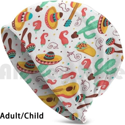 Mexican Style Art Beanies Knit Hat Hip Hop Mexican Style Mexican Textiles Stylish Traditional Mexican
