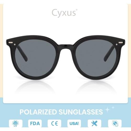 Cyxus Cat Eye Sunglasses for Women Polarized Anti UV400 Classic Fashion Glasses For Travel Driving Fishing 1945