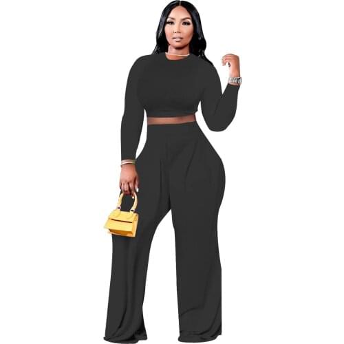 Oversized All Matching Base Suit Pull Over Long Sleeve 2 Piece Set Simple Fashion Outfit Casual Street Wear Autumn Wholesale