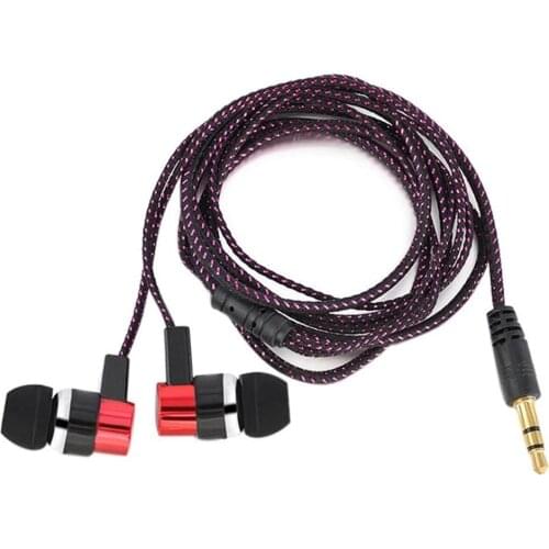 Universal In-Ear Earphone Stereo 3.5mm Headphones Super Bass Metal Earbuds Sport Earphones For Mobile Phone Reduce Noise Noise