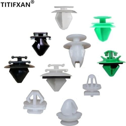 10PCS Auto door trim stripper plate snap-on clip For Peugeot 206 307 408 Citroen C4 plastic fastener