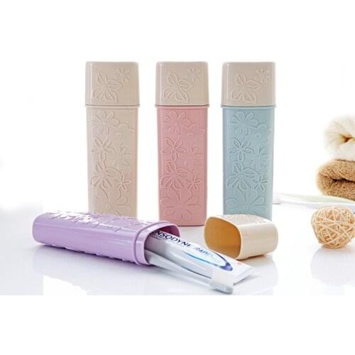 1Pcs Toothbrush and Toothpaste Storage Box Portable PP Plastic Toothbrush Toothpaste Holder Case for Travel Plastic Box
