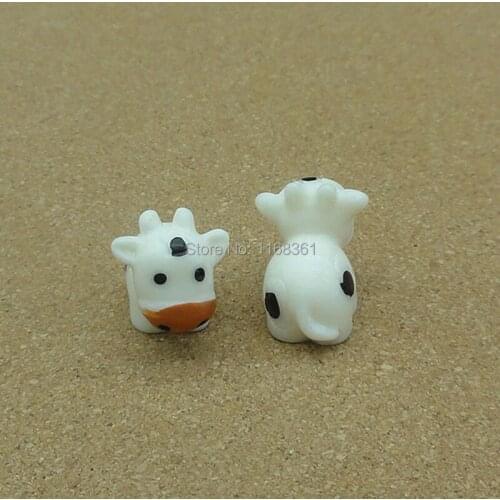 1pcs/lot resin solid lovely dairy cow cartoon 23mm fairy garden gnome moss terrarium decor crafts bonsai home DIY A109-2