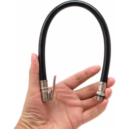 1Pc Motorcycle Bicycle Car Flexible Clip On Air Tyre Tire Chuck Inflator Hose Tool Drop shipping