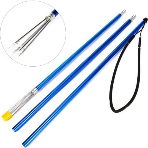 3-Piece Fishing Harpoon Aluminum Alloy Fishing Gaff Hook Portable Sea Boat Fishing Grip Tackle Fish Gaff Fishing Accessorries