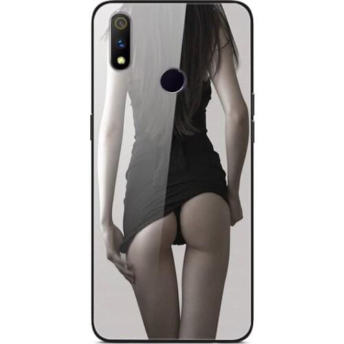 For Realme 3 Phone Case Tempered Glass Case Phone Cover Fitness Back Bumper for realme 3 case Series 3