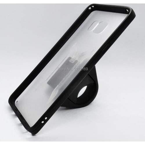 Bicycle Cell Phone Holder Bike HandleBar Mount with Grip Clip Clear Case for Samsung Galaxy Note 5