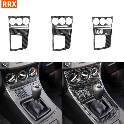 For Mazda3 Axela 2010 2011 2012 2013 Mazdaspeed3 Carbon Fiber Sticker Gear shift Cigarette Lighter AC Frame Interiors Auto Parts