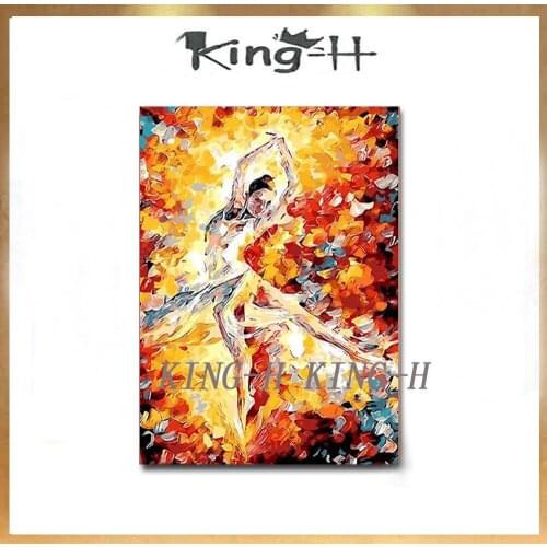 Figures knife painting dance ballet girl figure painting hand-painted wall art on canvas sitting room adornment household